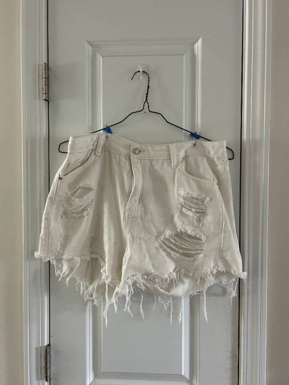 Shein White Denim Shorts